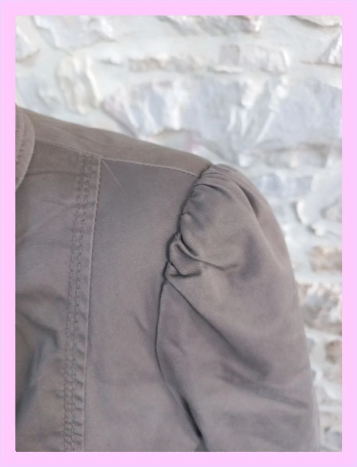 Trench-coat court Piazza Italia gris/taupe cintré - Taille S - Style chic décontracté - photo numéro 13