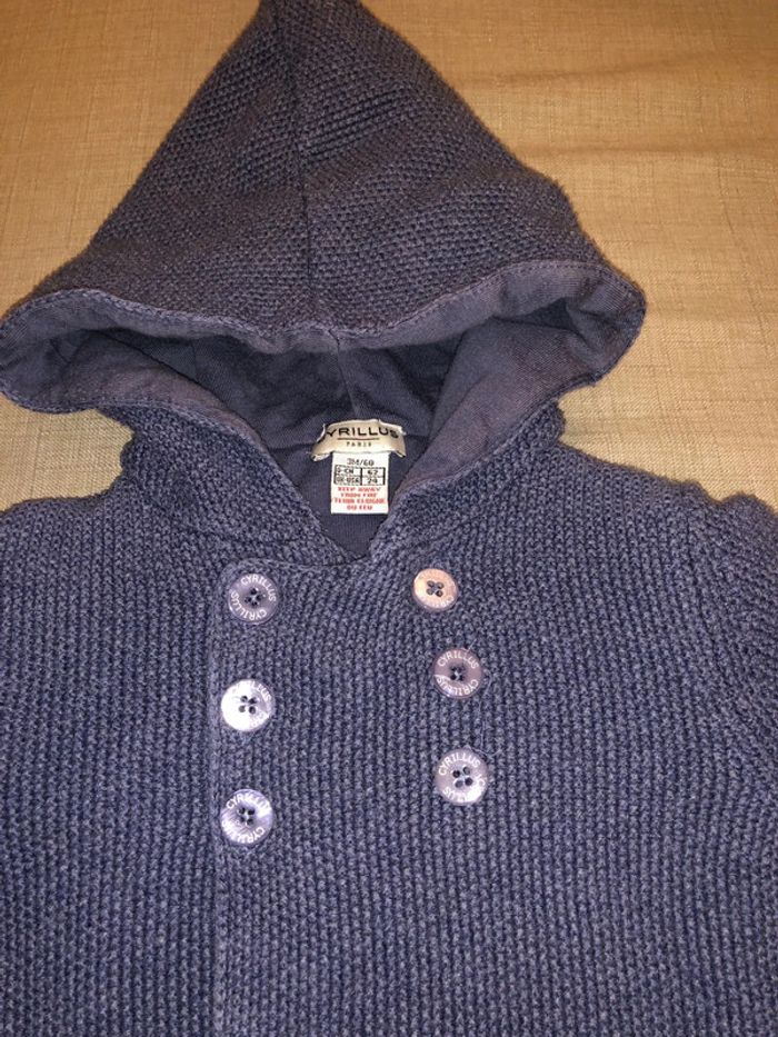 Gilet épais 3 mois bleu Cyrillus - photo numéro 2