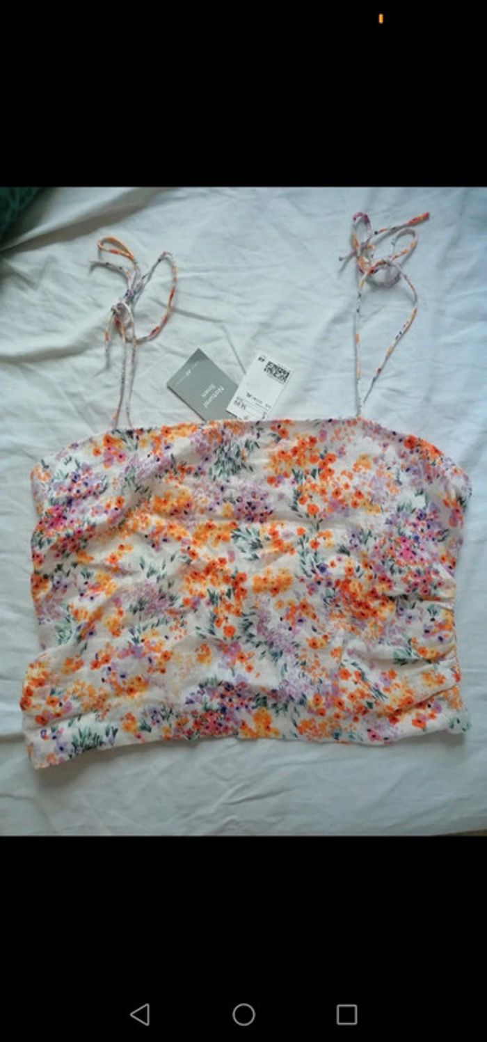 Top floral été neuf