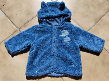 Veste à capuche toute douce - Peluche Bleue (22)