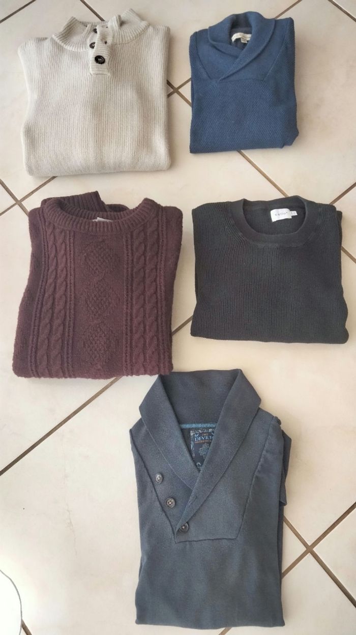 Lot 5 pulls homme XXL