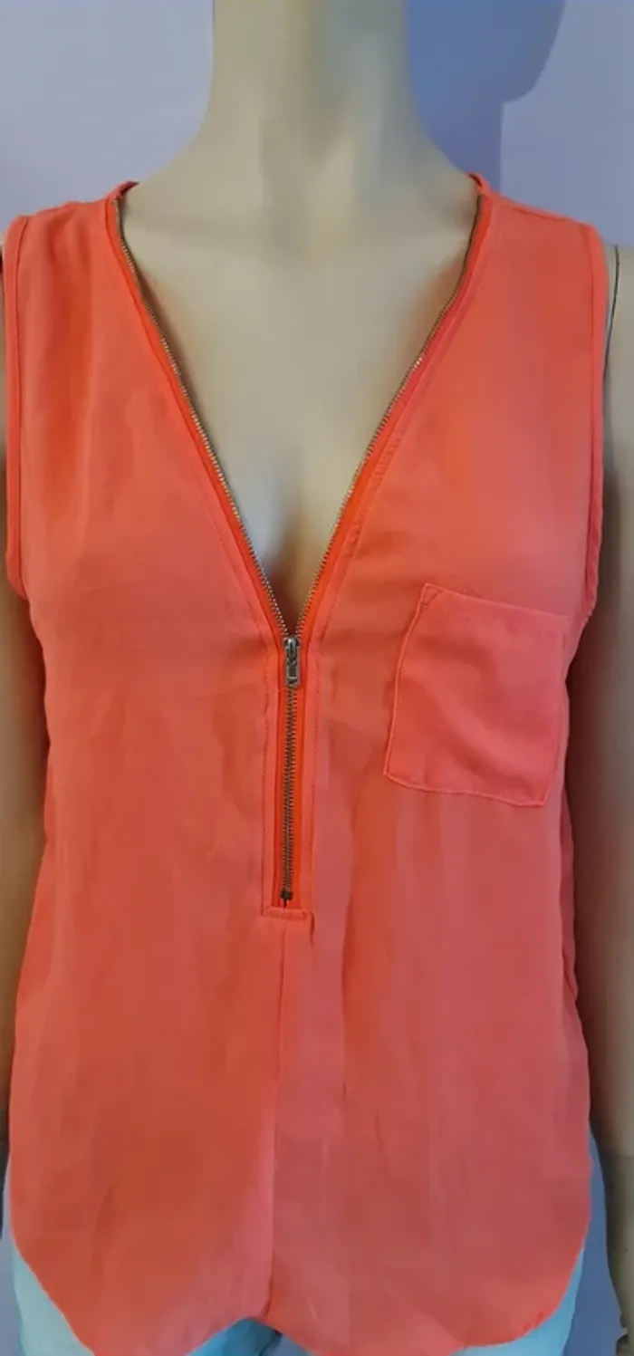 Débardeur femme couleur corail - photo numéro 2