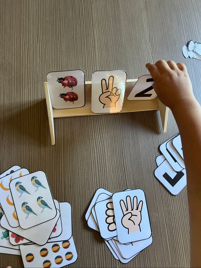 Cartes quantifier - numération + support en bois - photo numéro 2