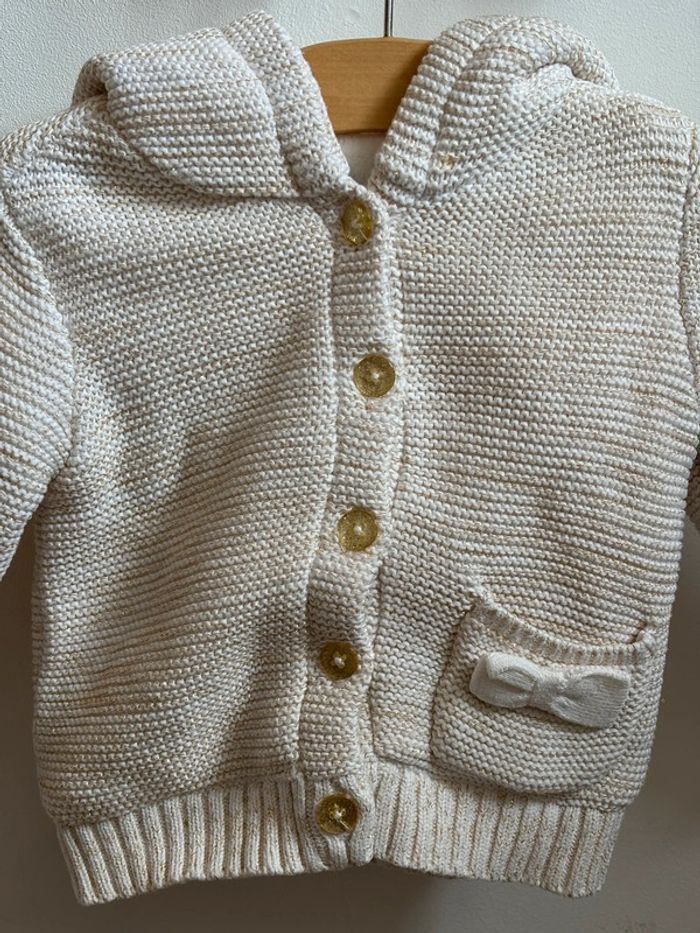 Veste chaude crème 3 mois - photo numéro 3