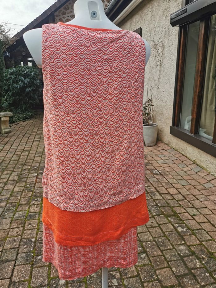 Robe orange à trois niveaux - photo numéro 6