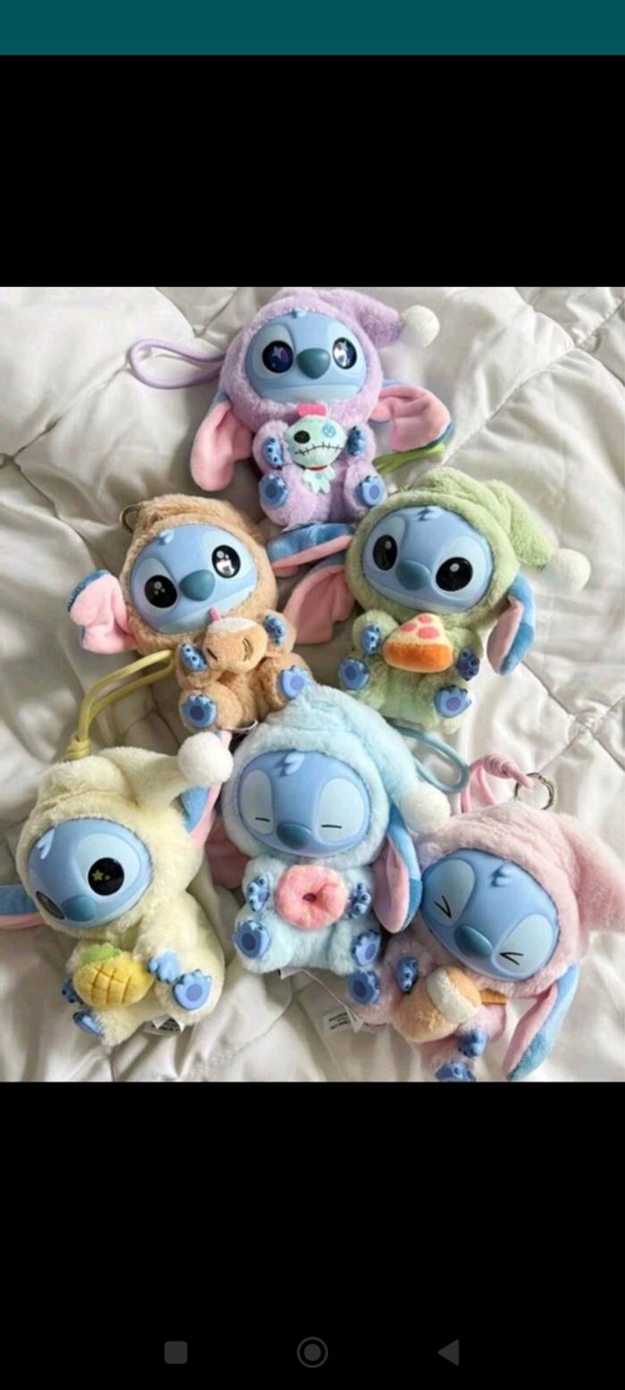 Peluche doudou porte-clé Labubu Stitch neuf - photo numéro 3