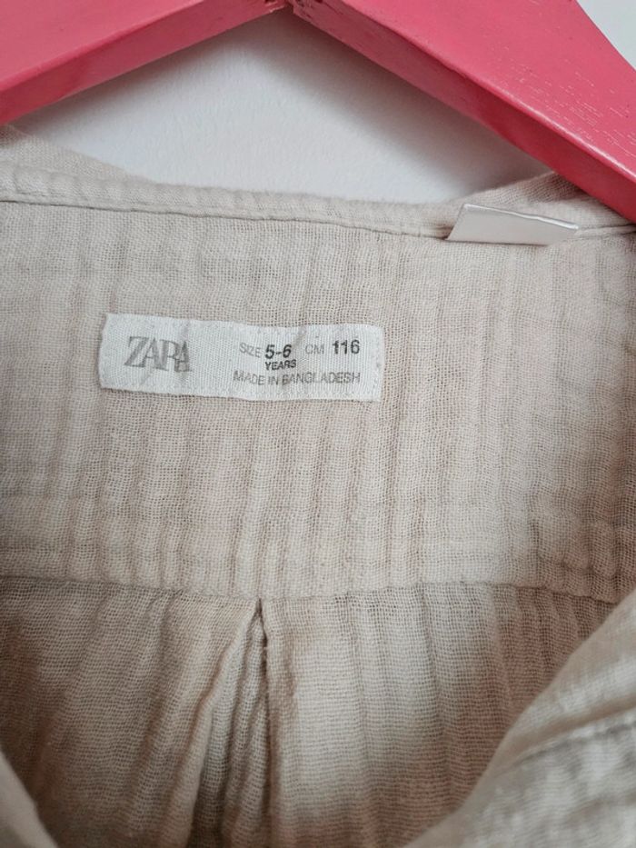 Chemise écru gaze de coton Zara 6 ans - photo numéro 5