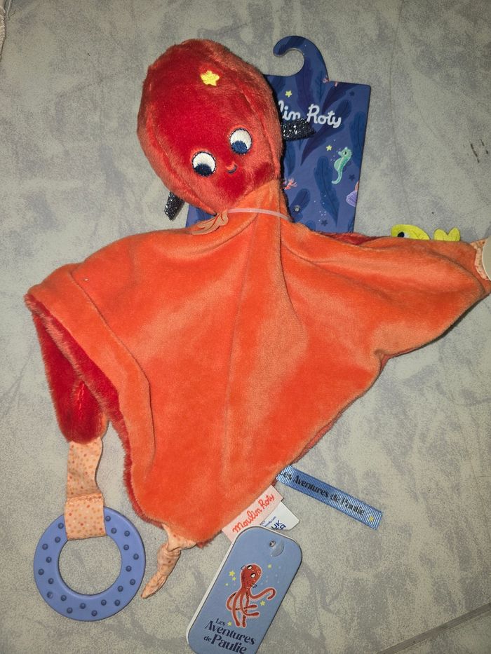 Doudou pieuvre moulin roty neuf