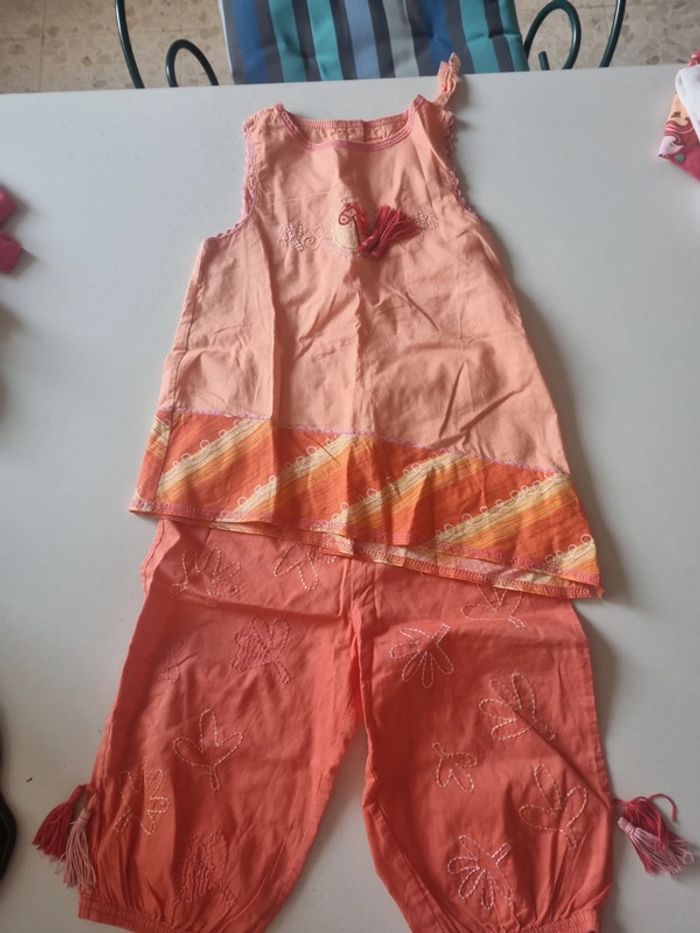 Ensemble orange 18 mois