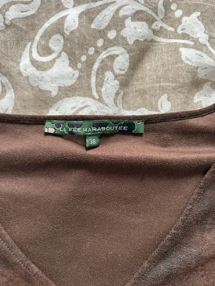 Robe sans manche marron la fée maraboutee taille 38 - photo numéro 3