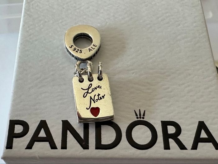 Charm Pandora Argent 925 “Love Notes” – Cœur Rouge – Original - photo numéro 2