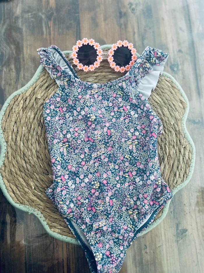 Maillot bain fille 3ans tao motif fleurie liberty