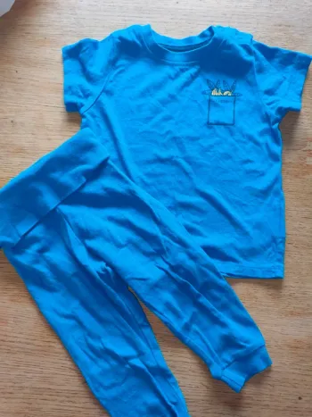 Ensemble bleu 12 mois lupilu neuf sans étiquette