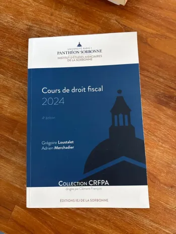 Livre cours de droit fiscal, 2024