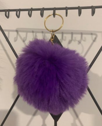 Porte-clés ou bijoux de sacs pompons en fausse fourrure