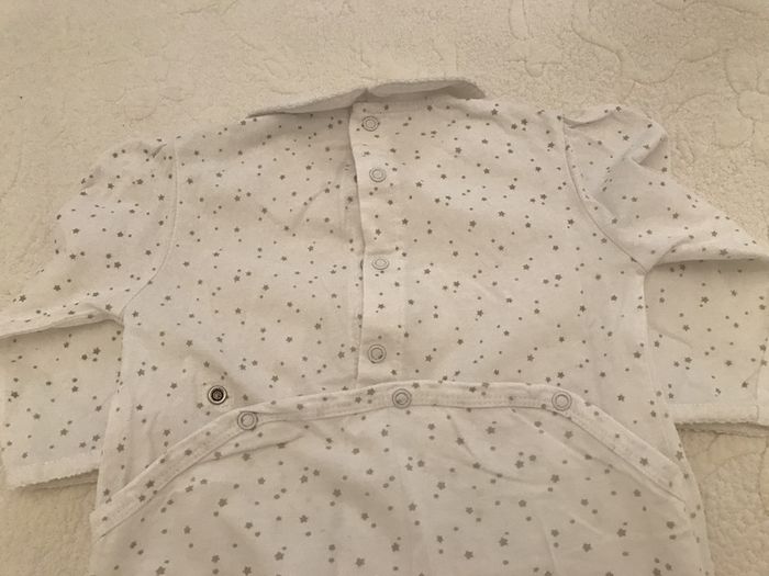 Dors-bien Blanc avec petites étoiles grises - photo numéro 4