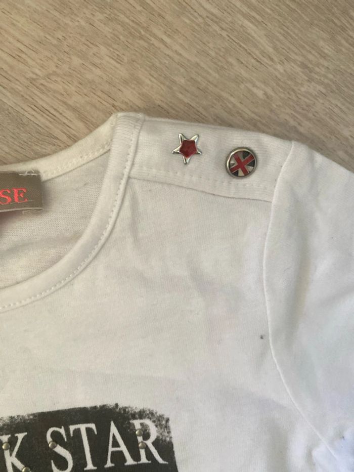 Tee shirt T-shirt Lisa rose taille 3 ans Neuf - photo numéro 4