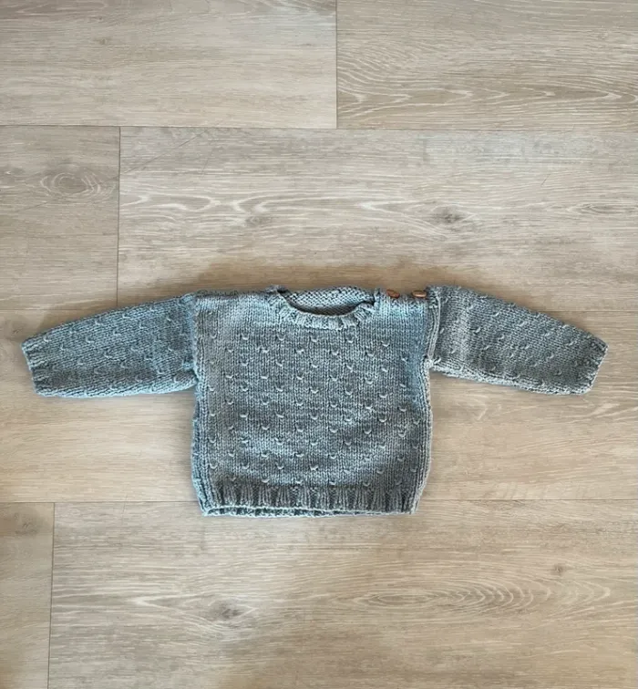 Pull tricot fait main