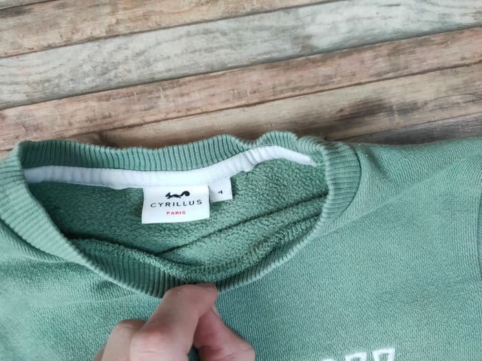 Sweat vert amande Cyrillus taille 4 ans - photo numéro 3