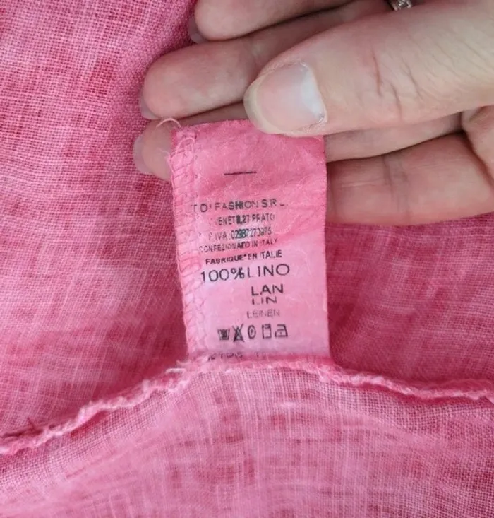 Robe d'été rouge en lin - Camaïeu - taille 42 - photo numéro 6