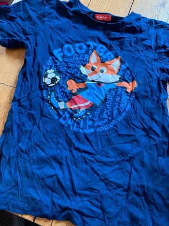 T-shirt bleu renard foot 12 ans