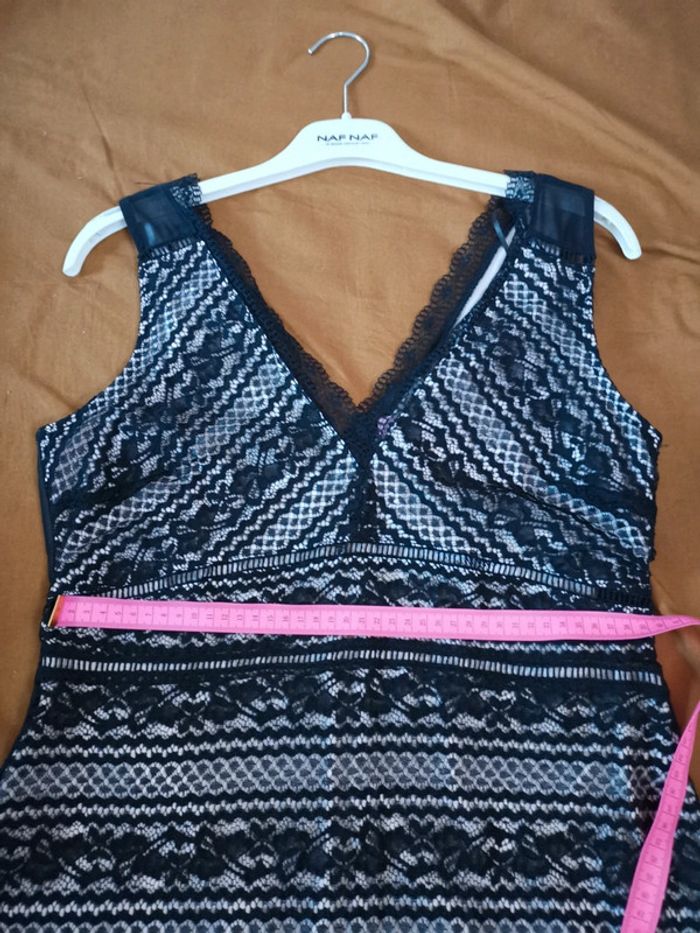 Robe Labiola Naf Naf T38 dentelle noire neuve - photo numéro 8