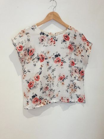 Blouse type soie fleurie A1177