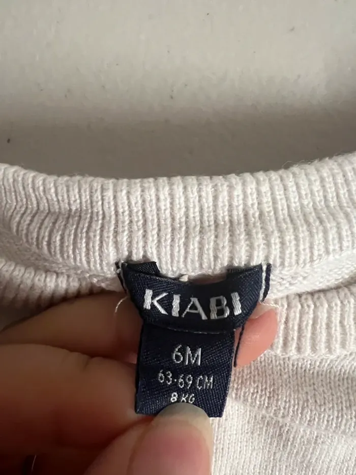 Pull blanc 6 mois - photo numéro 2