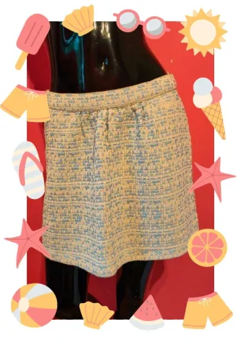 Superbe jupe courte en tweed