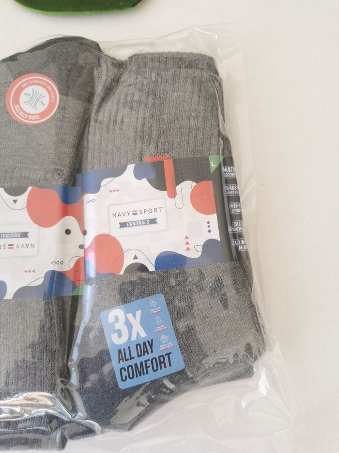 Lot de 5 paires de chaussettes grises Navy Sport Originals Pointure 43/46 - photo numéro 5