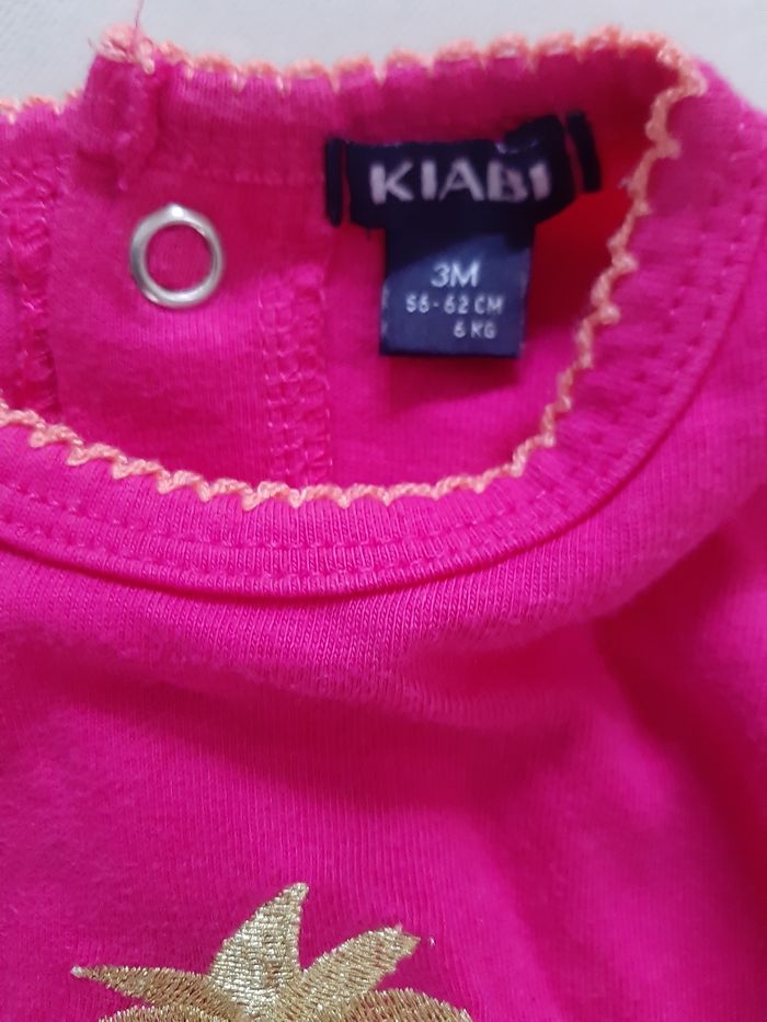 Pyjama léger coton fuschia fille - ananas - Kiabi - 3 mois - photo numéro 4