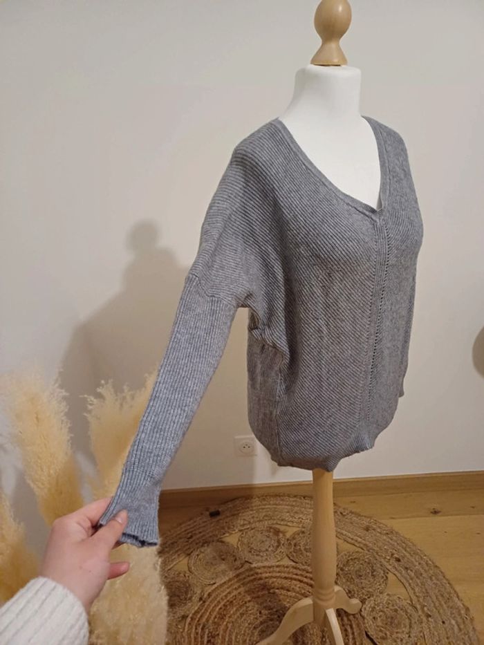 Pull gris chaud asymétrique MC Lorene taille M/L 38/40 - photo numéro 6