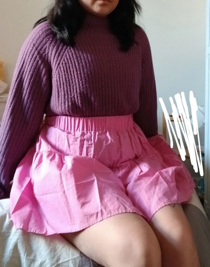 Mini jupe fluide taille élastique