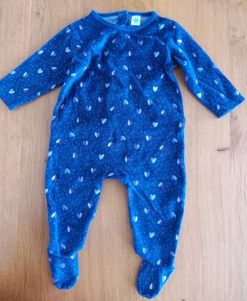 Pyjama hiver bleu foncé à motifs Tex 12 mois