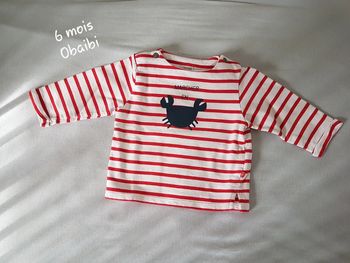 T Shirt manches longues Obaibi 6 mois