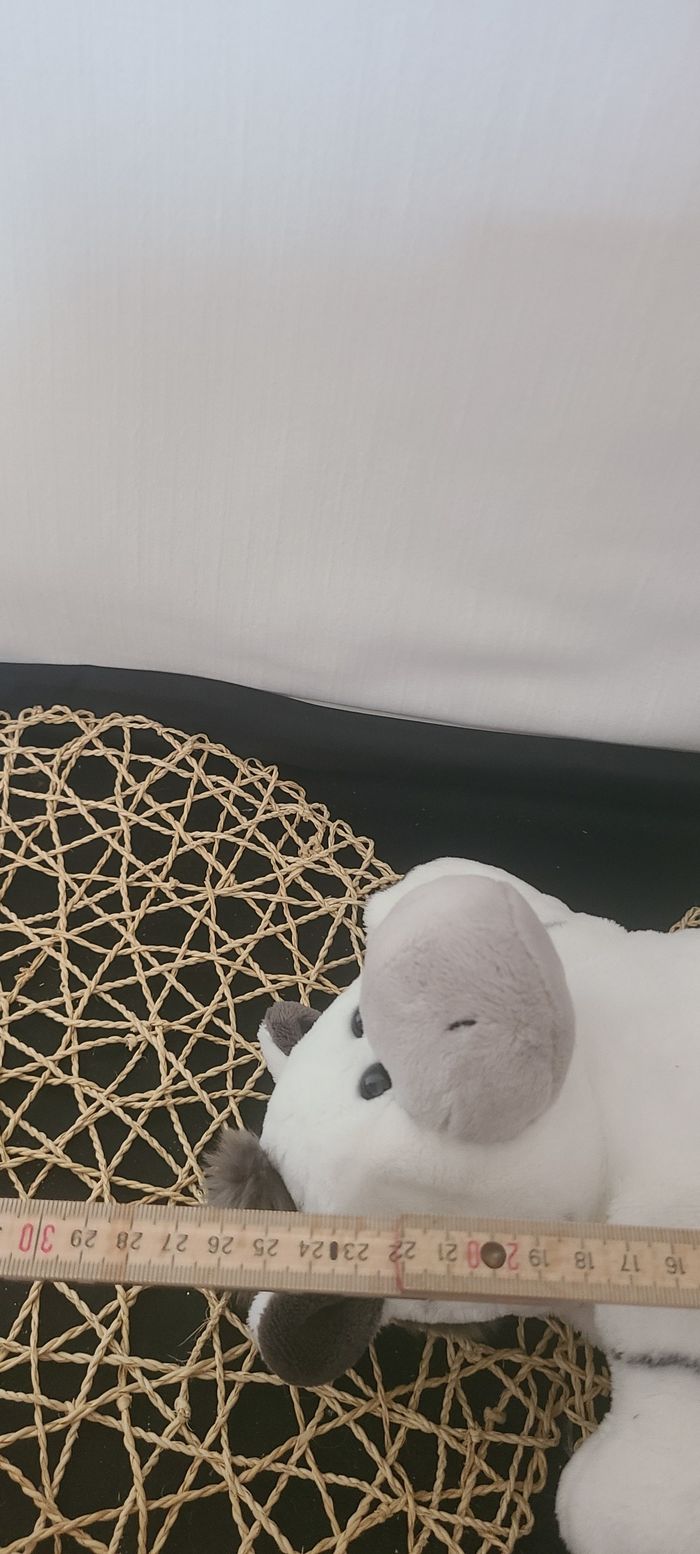 Peluche Zèbre Bébé Rêve gris blanc rayé Bébé rêve 25 cm - photo numéro 4