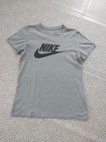 T-shirt nike gris logo noir femme xs sport basic casual