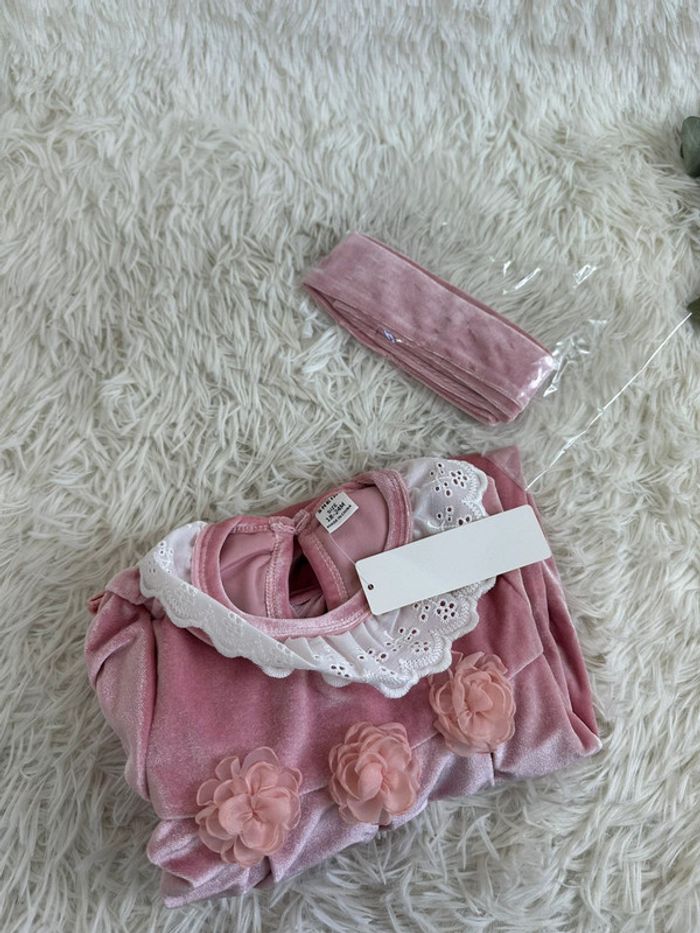 Combinaison velours rose Shein taille 12-18 mois - photo numéro 6