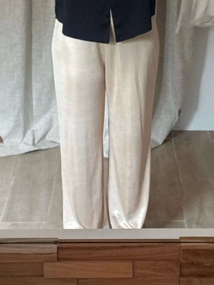 Pantalon doré Zara L - photo numéro 6