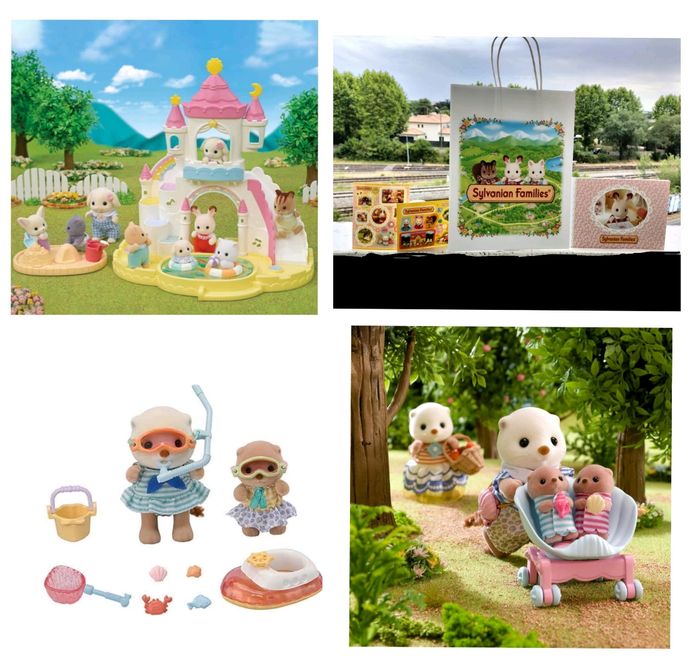 Sylvanian famille le bac à sable et piscine des bébés la famille loutre des mers les sœurs loutre des mers et pochette surprise - photo numéro 2