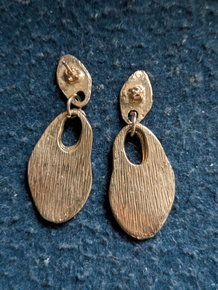 Boucles d'oreilles dorées - photo numéro 2