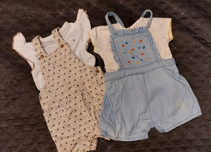 Lot de 2 jolis ensembles salopette