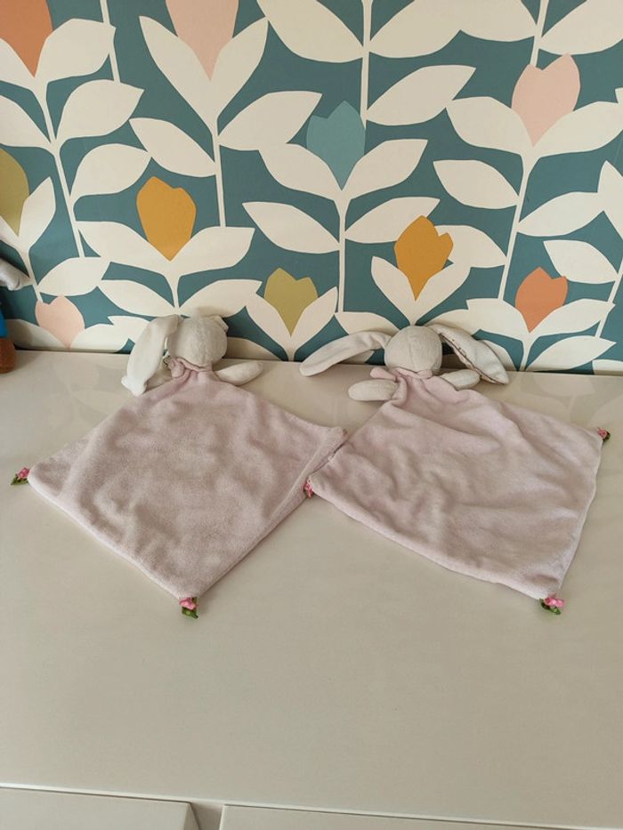 Doudou plat lapin mots d'enfants - photo numéro 2