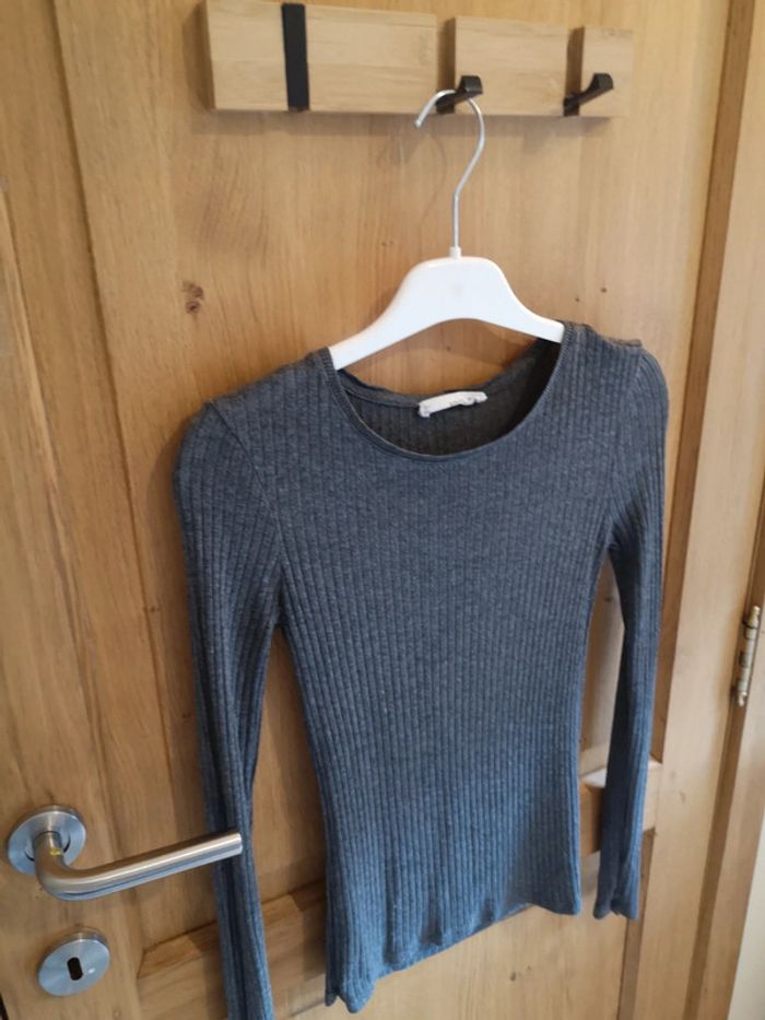 T-shirt en gris foncé Mango Xxs - photo numéro 3