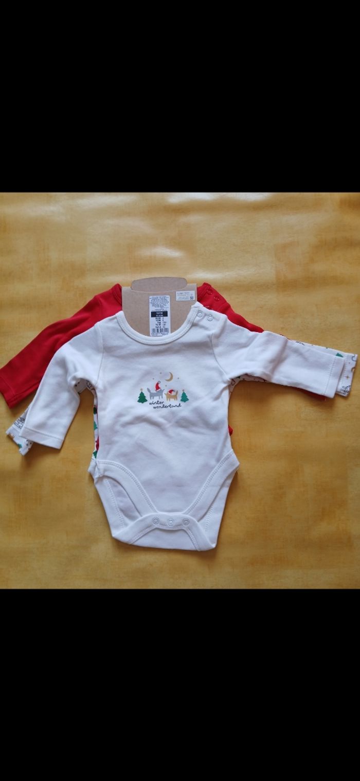 Lot de 3 bodies fille manches longues 3 mois