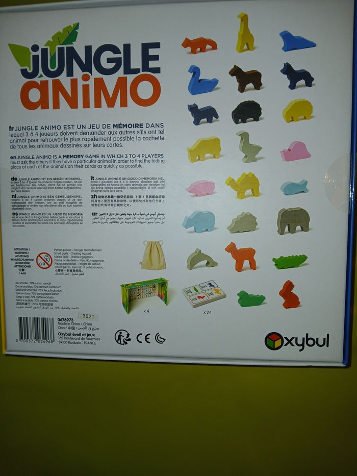 jeu de memoire oxibul jungle animo a partir de 5/8 ans - photo numéro 4