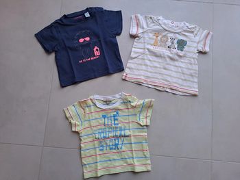 Lot de 3 t shirts MC 6M - TBE
