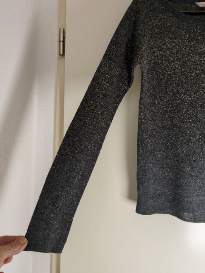 Pull gris chiné paillettes Garcia jeans S - photo numéro 7
