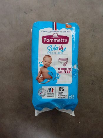 Couches de piscine pompette splash taille 4-9kg