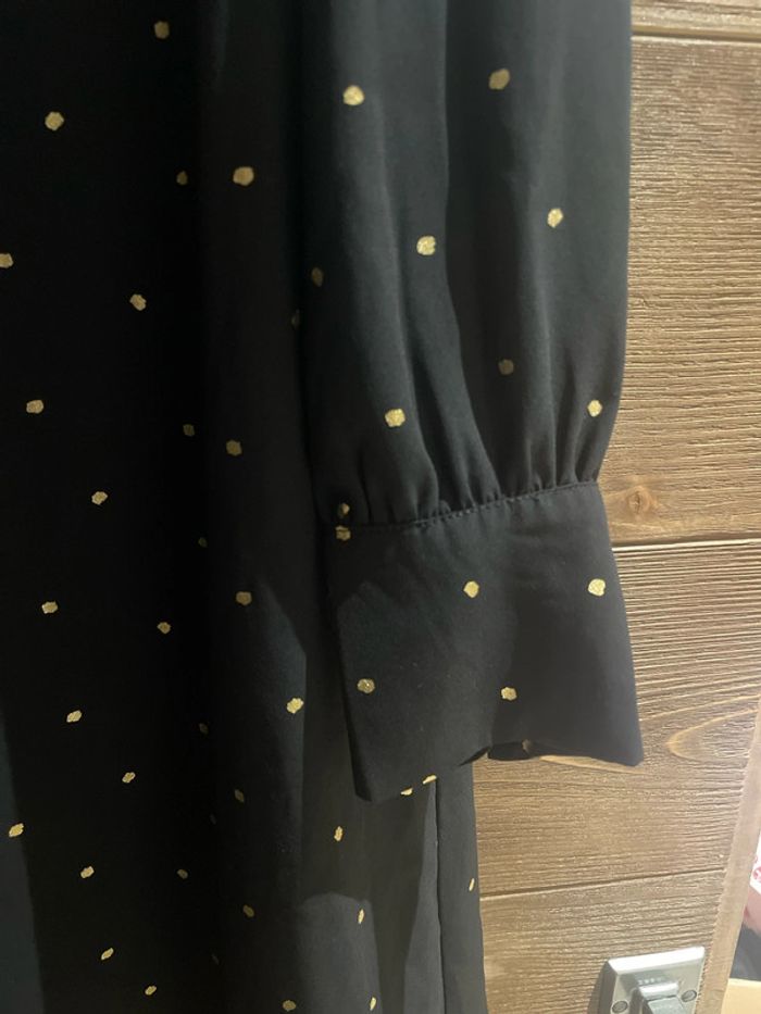 Robe noire courte pois doré - photo numéro 3
